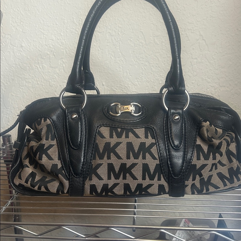 Michael Kors Black and Brown Satchel